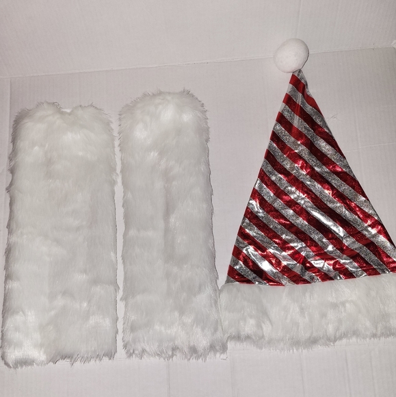 Mrs. Claus Costume. Dress, Hat & Leg Warmers. Size Large. Brand New. - Picture 5 of 5